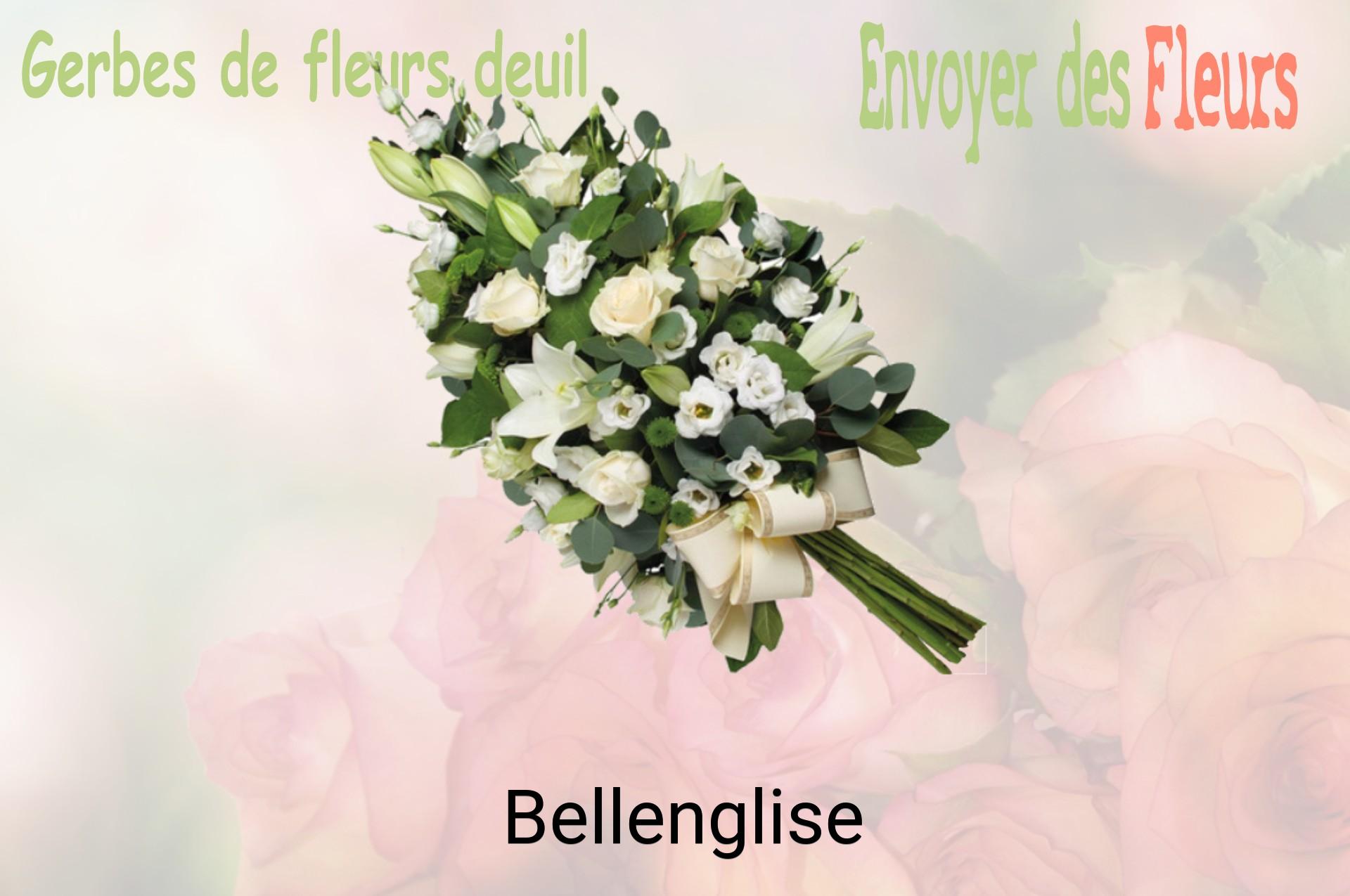 Gerbe de fleurs de deuil livrée à Bellenglise